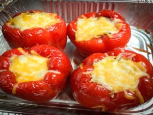 STUFFED RED BELL PEPPERS